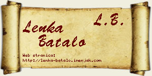 Lenka Batalo vizit kartica